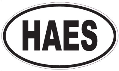 HAES - Oval Sticker