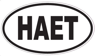 HAET - Oval Sticker