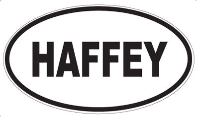 HAFFEY - Oval Magnet