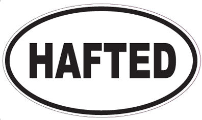 HAFTED - Oval Sticker
