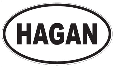 HAGAN - Oval Sticker