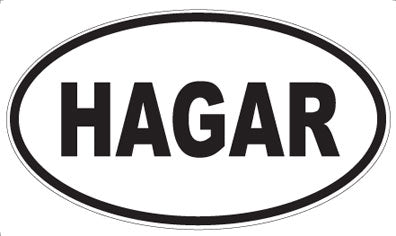 HAGAR - Oval Magnet
