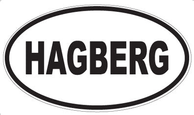 HAGBERG - Oval Magnet
