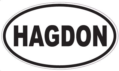 HAGDON - Oval Sticker
