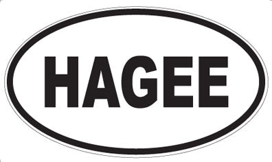 HAGEE - Oval Sticker