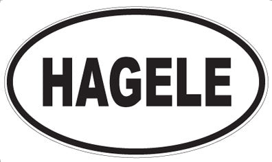 HAGELE - Oval Sticker