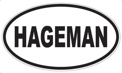 HAGEMAN - Oval Sticker