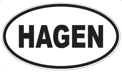 HAGEN - Oval Sticker