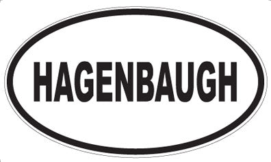 HAGENBAUGH - Oval Magnet