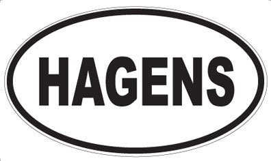 HAGENS - Oval Sticker
