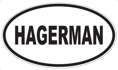 HAGERMAN - Oval Magnet