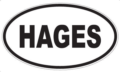 HAGES - Oval Sticker