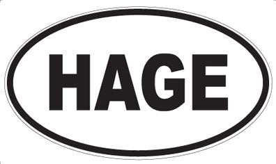 HAGE - Oval Magnet