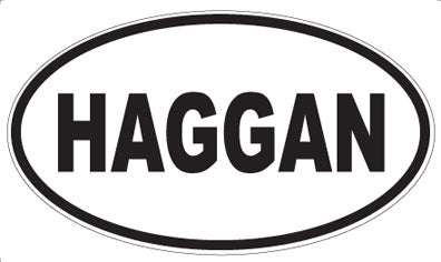 HAGGAN - Oval Sticker