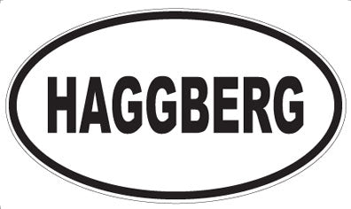 HAGGBERG - Oval Sticker