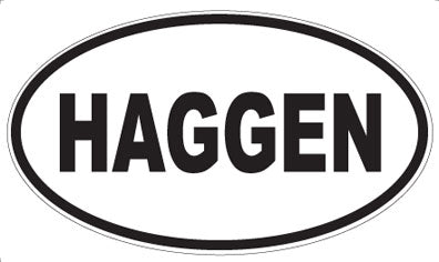 HAGGEN - Oval Magnet