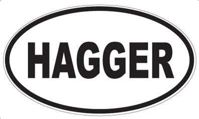 HAGGER - Oval Sticker