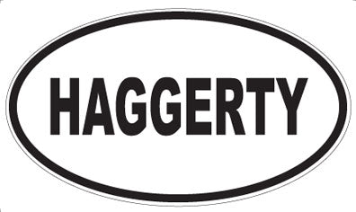 HAGGERTY - Oval Magnet