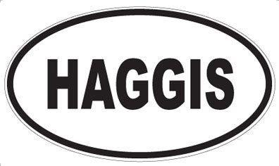 HAGGIS - Oval Magnet