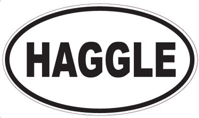 HAGGLE - Oval Sticker
