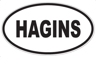 HAGINS - Oval Sticker