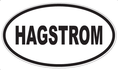 HAGSTROM - Oval Sticker
