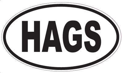 HAGS - Oval Sticker