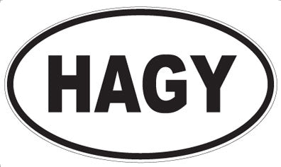 HAGY - Oval Magnet