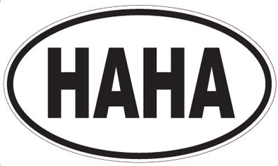 HAHA - Oval Sticker