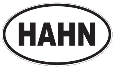 HAHN - Oval Sticker