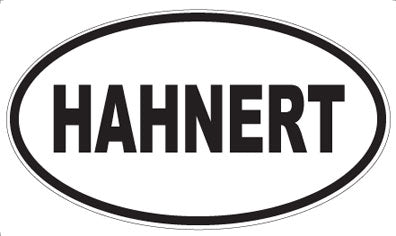 HAHNERT - Oval Sticker