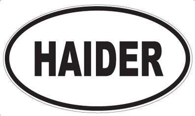 HAIDER - Oval Magnet