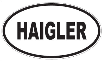HAIGLER - Oval Sticker