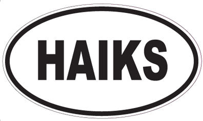 HAIKS - Oval Sticker