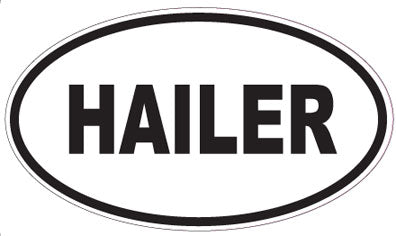 HAILER - Oval Sticker