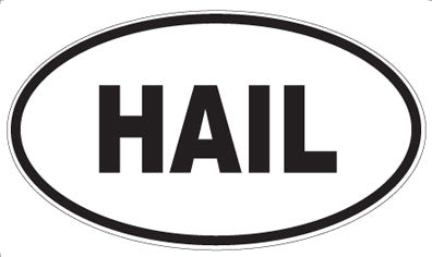 HAIL - Oval Magnet