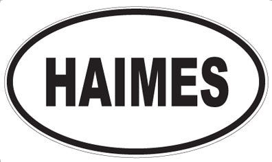 HAIMES - Oval Sticker