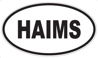 HAIMS - Oval Sticker