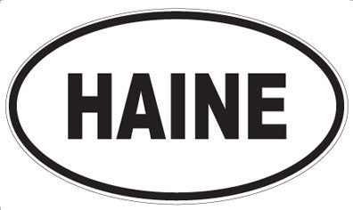 HAINE - Oval Sticker