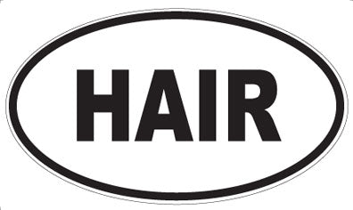 HAIR - Oval Sticker