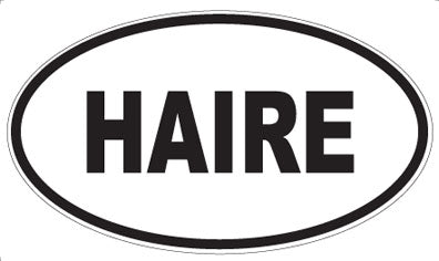 HAIRE - Oval Sticker