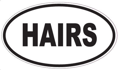 HAIRS - Oval Sticker