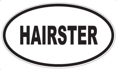 HAIRSTER - Oval Sticker