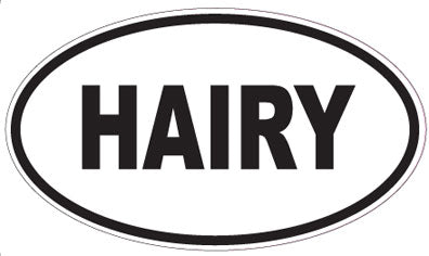 HAIRY - Oval Sticker