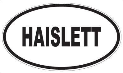 HAISLETT - Oval Sticker