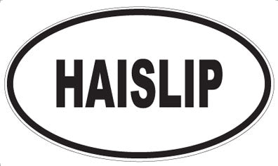 HAISLIP - Oval Magnet