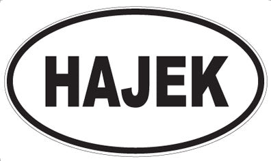 HAJEK - Oval Sticker