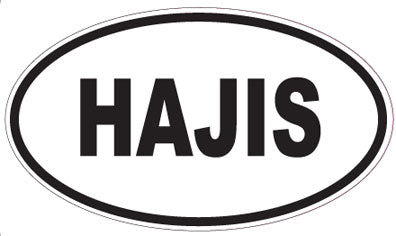 HAJIS - Oval Sticker
