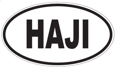 HAJI - Oval Sticker