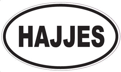 HAJJES - Oval Sticker